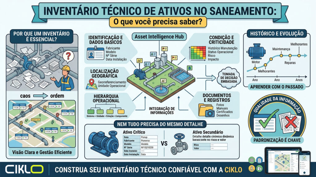 Inventário técnico de ativos: o que uma operadora de saneamento precisa saber??